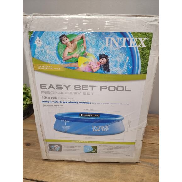 Intex 10' x 30" Easy Set Inflatable Above Ground Swimming Pool - Picture 1 of 9